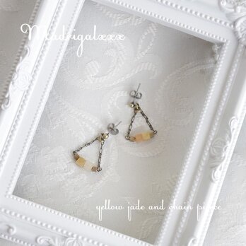 *カクカクイエロージェイドのピアス*