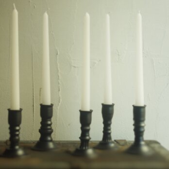 蝋燭台　一対 蝋燭用品 鉄製 置き型燭台 中型 推奨サイズ 和蝋燭20号〜30号