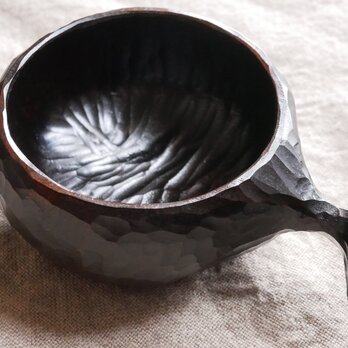 マグカップ120 黒拭き漆　#0275