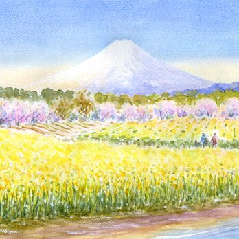 注文制作します　富士山と春景色 4　＃441の画像
