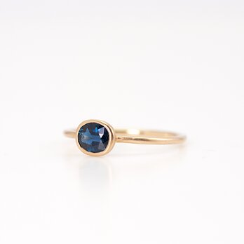 K18 Sunrise Ring / Oval Sapphireの画像