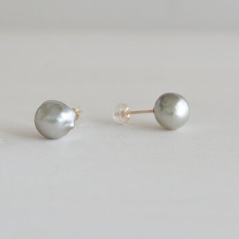 黒蝶真珠のピアス K10