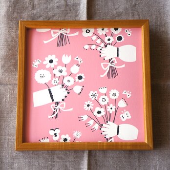 「 bouquet (pink) 」20cm角ポスターの画像