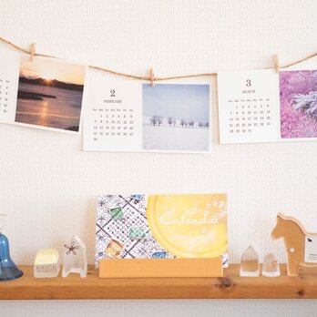 活版印刷カレンダー2021＊Mariko Hirai ＊ Photo＆Pastel&刺繍の画像