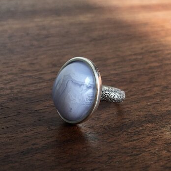 blue lace agate ringの画像