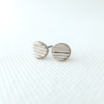 ピアス curl petit stripe/platinumの画像