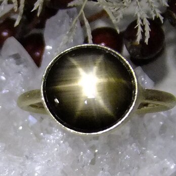 光の差す方へ＊black star sapphire K10 ringの画像