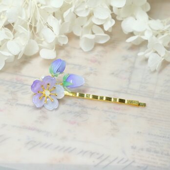 桜蕾ヘアピン♥自分だけの春を待つ -青紫色-の画像