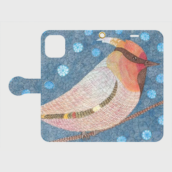 手帳型iPhoneケース/スマホケース/キレンジャク/鳥の画像