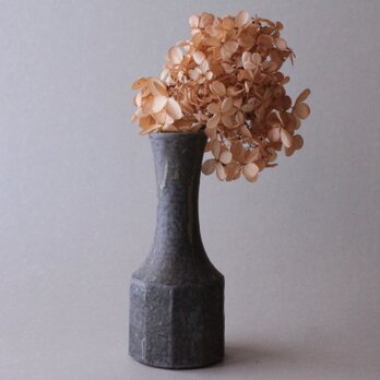 縞しのぎ　花器　錆ブルーグレー S bの画像