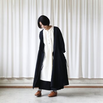 ウォッシャブルウールカシュクールワンピース（ブラック）【レディス】