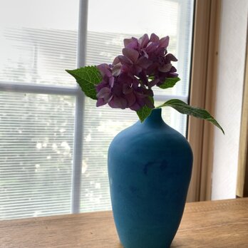 花瓶　ターコイズブルーjの画像