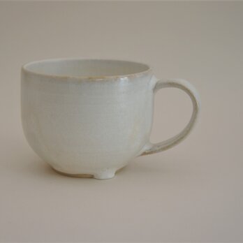 コーヒーカップ　ミルク　釉垂れの画像