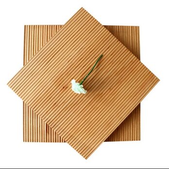 受注生産 職人手作り プレート トレイ 無垢材 キッチン小物 木目 カフェ風 正方形 お洒落 木工 エコ LR2018の画像