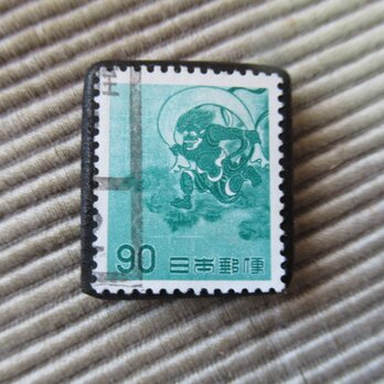 アップサイクル　日本　切手ブローチ6951の画像