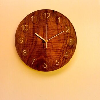 wall clock BW 無垢一枚板の画像