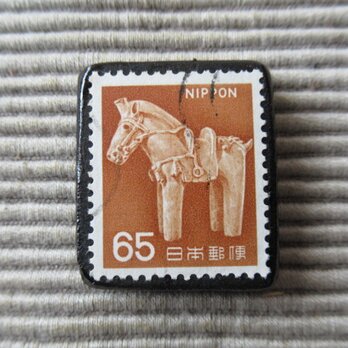 アップサイクル　日本　昭和切手ブローチ6963の画像