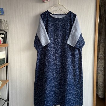 起毛コットンのドルマンスリーブバイカラーの画像
