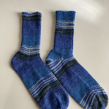 手編み靴下【Opal  KFS907   月夜の海】の画像