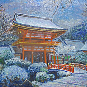 上賀茂神社も雪化粧の画像