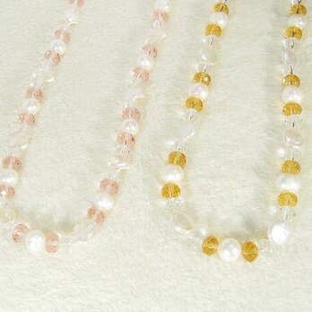新春福袋ロングネックレス2点セット（SV925、本真珠、淡水パール、バロック、ナチュラルカラー）の画像
