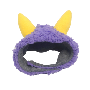 犬猫用コスプレ　紫鬼のかぶりもの（帽子）の画像