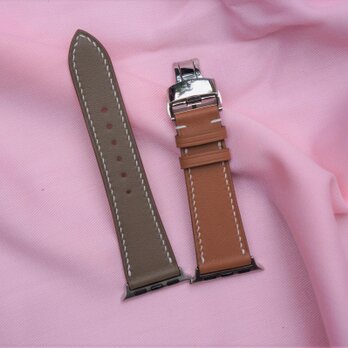 高級革使用　スイフトレザー　腕時計　Apple Watchベルト　　時計ベルト　アップルウォッチバンド　ミックスカラーの画像
