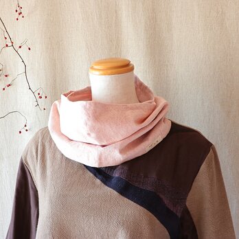 スヌードマスク(桜杢)(※裏地:絹混綿/綿ダブルガーゼ)の画像