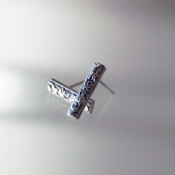 Silver Stick Stud Earringsの画像