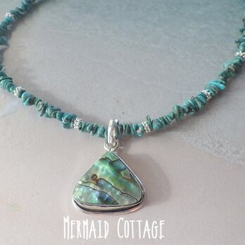 *3WAY*Triangle Avalon Turquoise Necklaceの画像