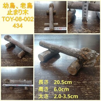 幼鳥、老鳥用の止まり木（枝）(TOY-08-002) 434の画像