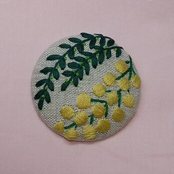 ミモザの刺繍ブローチ【mimosa】の画像