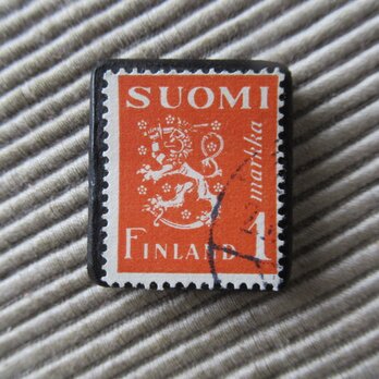 アップサイクル　フィンランド切手ブローチ7012の画像