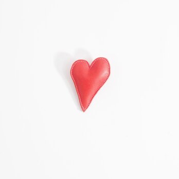 Heart Leather Brooch ②/山羊革の画像