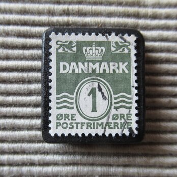アップサイクル　デンマーク切手ブローチ7027の画像