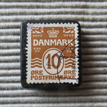 アップサイクル　デンマーク切手ブローチ7028の画像