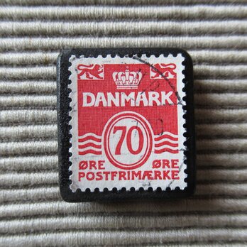 アップサイクル　デンマーク切手ブローチ7029の画像