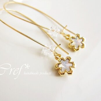 sold:snow crystal*Ear wiresの画像