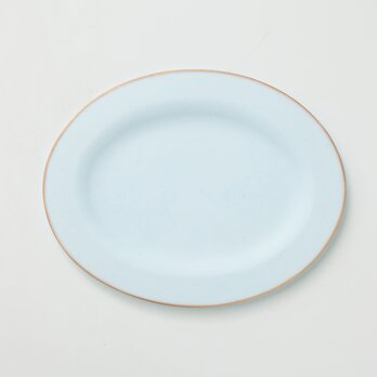 リム皿 オーバル (ライトブルー)の画像