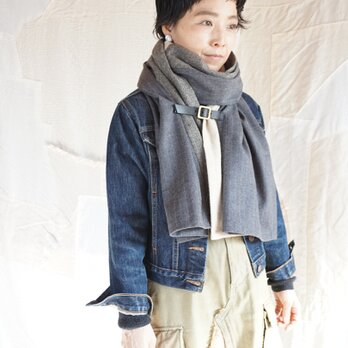 ●1点もの●three cloth leathrbelt stole(2020aw-f)の画像