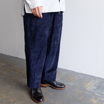 【受注生産】木間服装製作 / pants コーデュロイ navy / unisexの画像