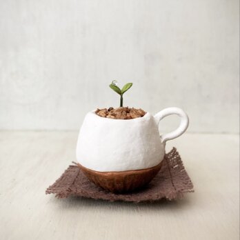 5415.bud 粘土の鉢植え マグカップの画像