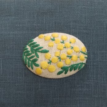 ミモザの刺繍ブローチ【mimosa】の画像
