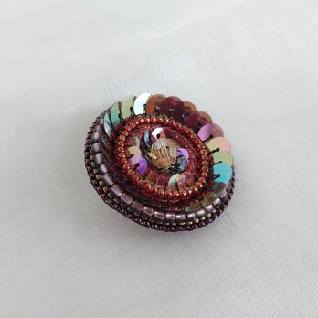 purple＆red　labyrinth　broochの画像