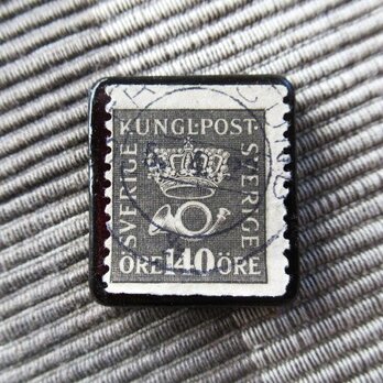 アップサイクル　スウェーデン切手ブローチ7059