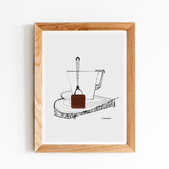 Hot chocolate-ホットチョコレート　 インテリアイラストポスターの画像
