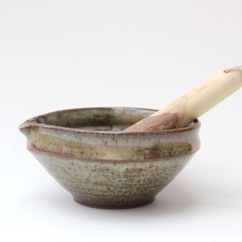 加藤智也さんのJUJU4寸（藁灰）＋関根さんのすりこぎセット