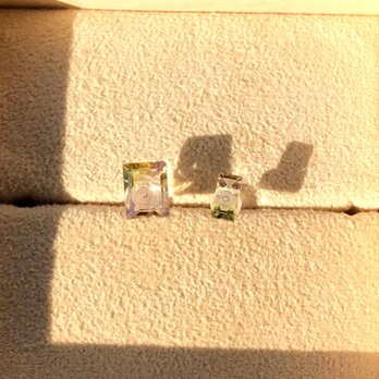 春色 バイカラー トルマリン ピアス　Bi-Color Tourmaline earringsの画像