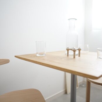 60cm×60cm/カフェテーブル/オーク無垢材/高さ指定可・脚カラー選択可/Square table Oakの画像