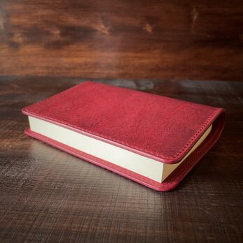 《文庫本サイズ》レザーブックカバー（ワイン）